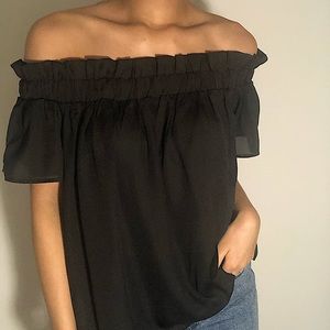 Urban Outfitters black, off the shoulder LUCCA top, size M